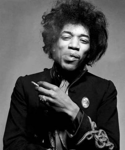 Legendary Jimi Hendrix cigar sexy pose