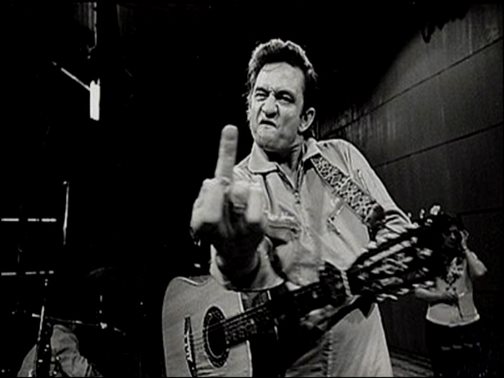 Johnny Cash middle finger