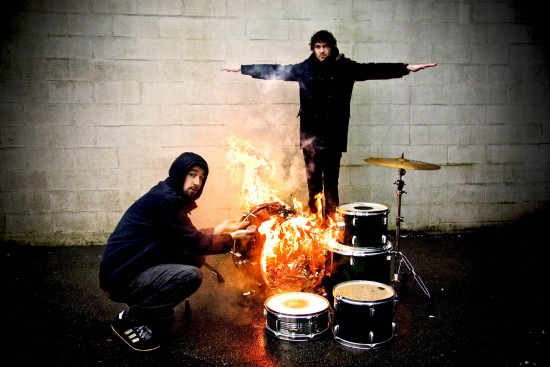Japandroids celebration rock spin magazine set the drums on fire
