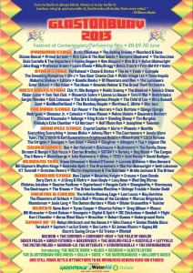 Glastonbury festival 2013 poster lineup