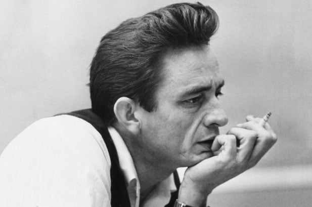 johnny cash classic photo with a cigar