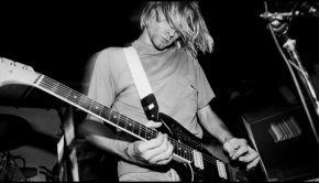 kurt cobain playing the guitar by cobain