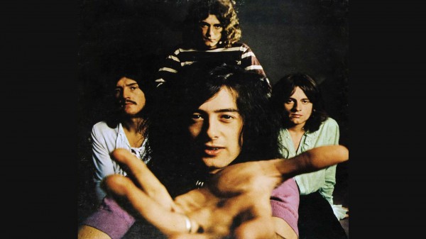 Classic Led Zeppelin Wallpaper With Jimmy Page In Front