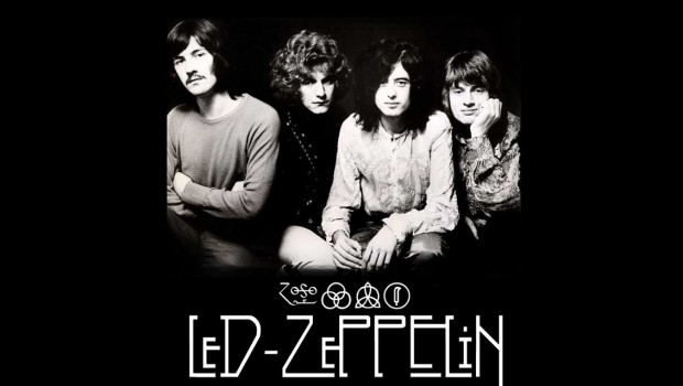 led zeppelin wallpaper blac and white band and logo