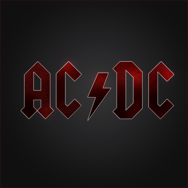 ac dc logo vector wallpaper grey