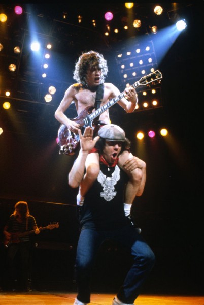 classic angus on brians back ac dc picture