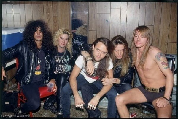 Lars ulrich metallica drummer with guns and roses band