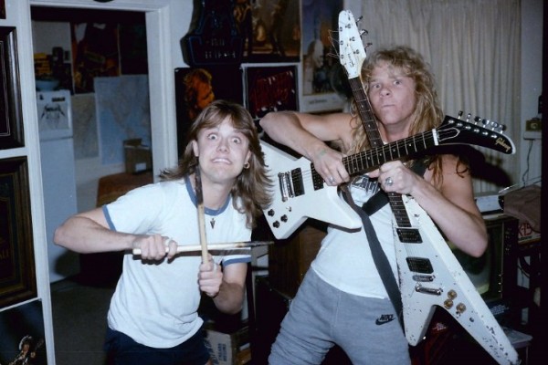 young ulrich and hetfield funny picture