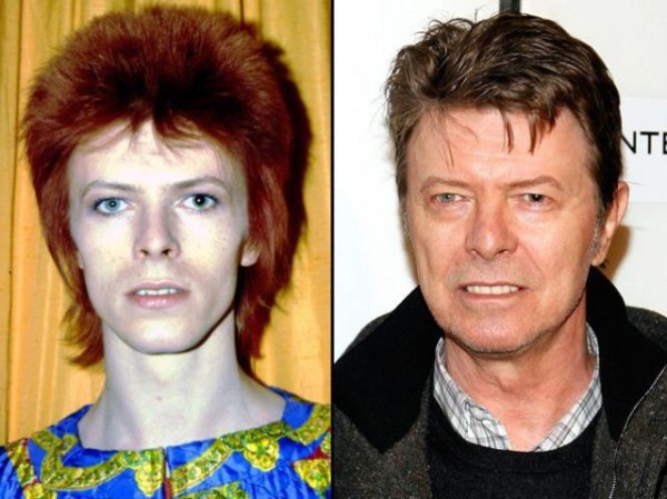david bowie then and now photo