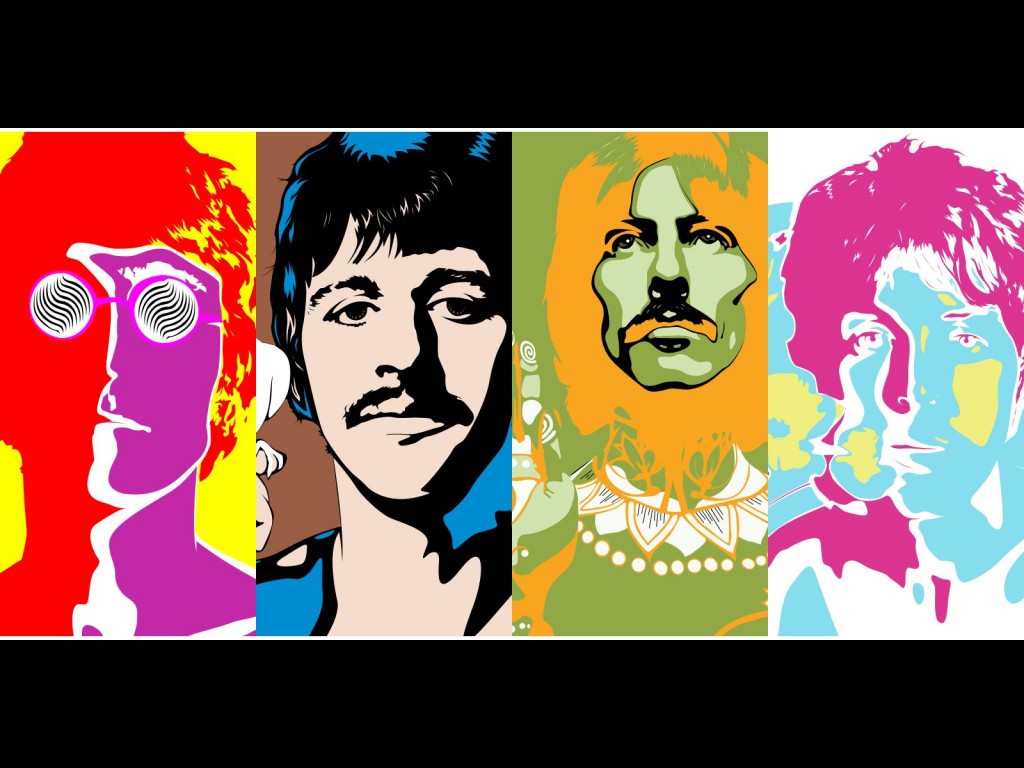 Psychedelic Beatles Wallpaper