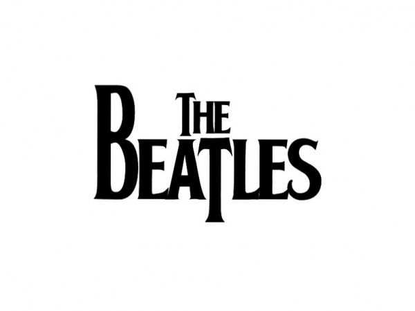 The Beatles White Logo Wallpaper