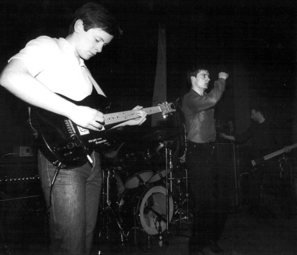 bernard sumner and ian curtis on stage large picture