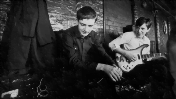 ian curtis and bernard sumner on rehearsal