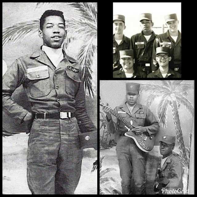 19yr old Jimi Hendrix in 1961 during his time serving in the 101st Airborne Division of the U.S. Army.