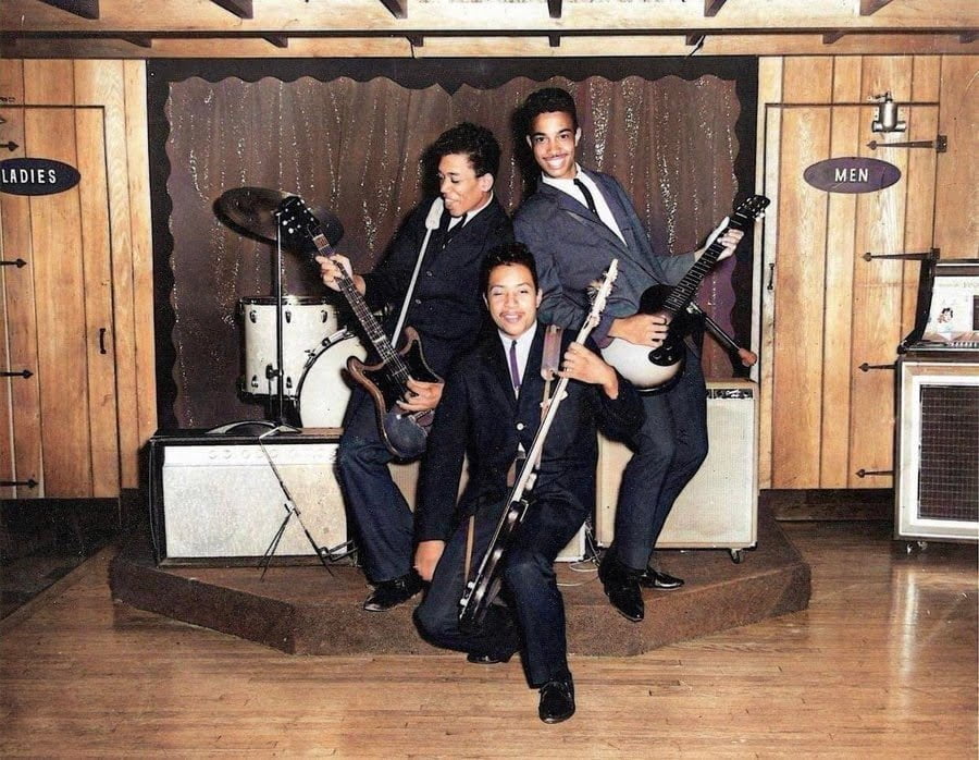 Jimmy Hendrix and Billy Cox as members of The King Kasuals, circa 1962, in Nashville.