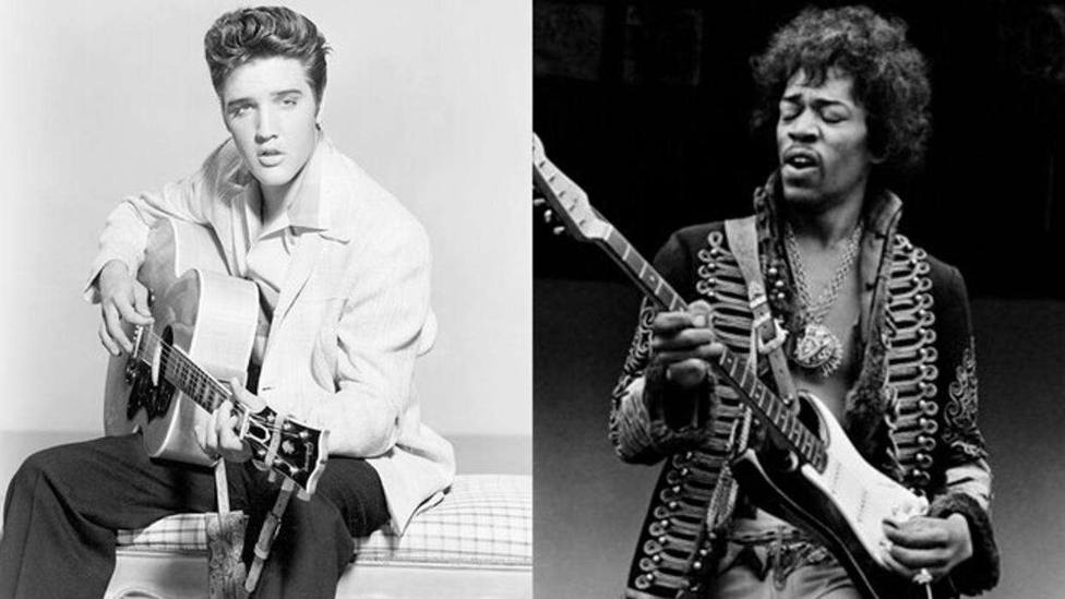 Elvis Presley and one of his many fans: Jimi Hendrix!