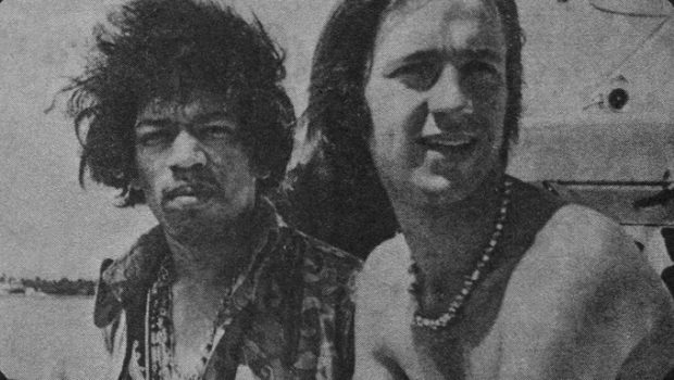 Jimi Hendrix and Peter Tork together in Miami this month in 1967; The Jimi Hendrix Experience opened for The Monkees .