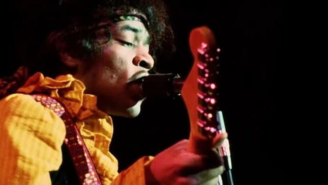 Jimi Hendrix at Monterey Pop Festival, in 1967
