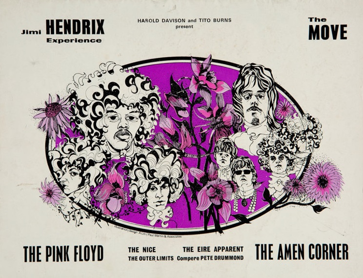 The Jimi Hendrix Experience Tour with Pink Floyd, The Move and The Amen Corner, 1967
