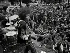 Jimi Hendrix in 1967 before Monterey Pop Festival.