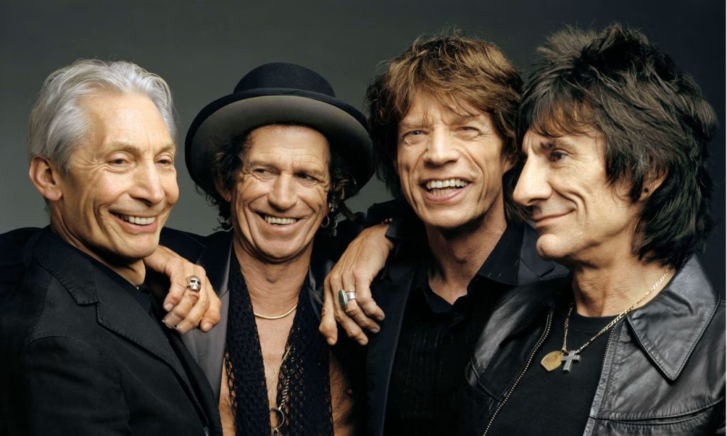 A high-resolution desktop wallpaper showcasing The Rolling Stones during the 2000s.