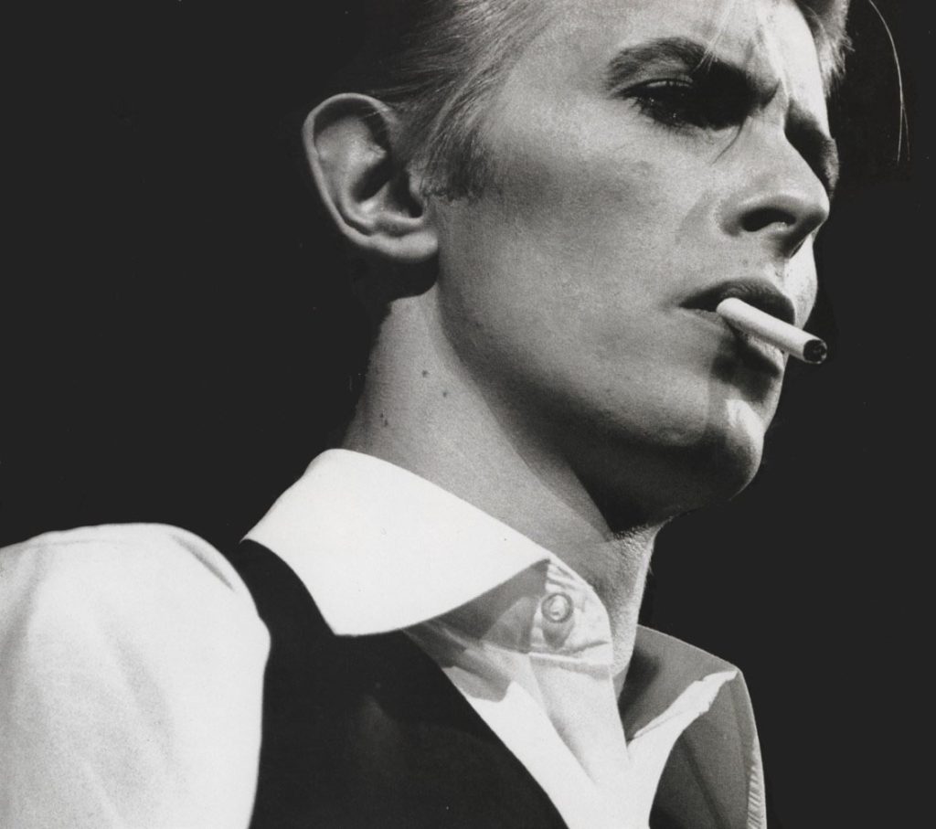 Large wallpaper featuring David Bowie's alter ego, the Thin White Duke character.