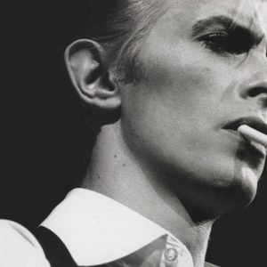 Large wallpaper featuring David Bowie's alter ego, the Thin White Duke character.