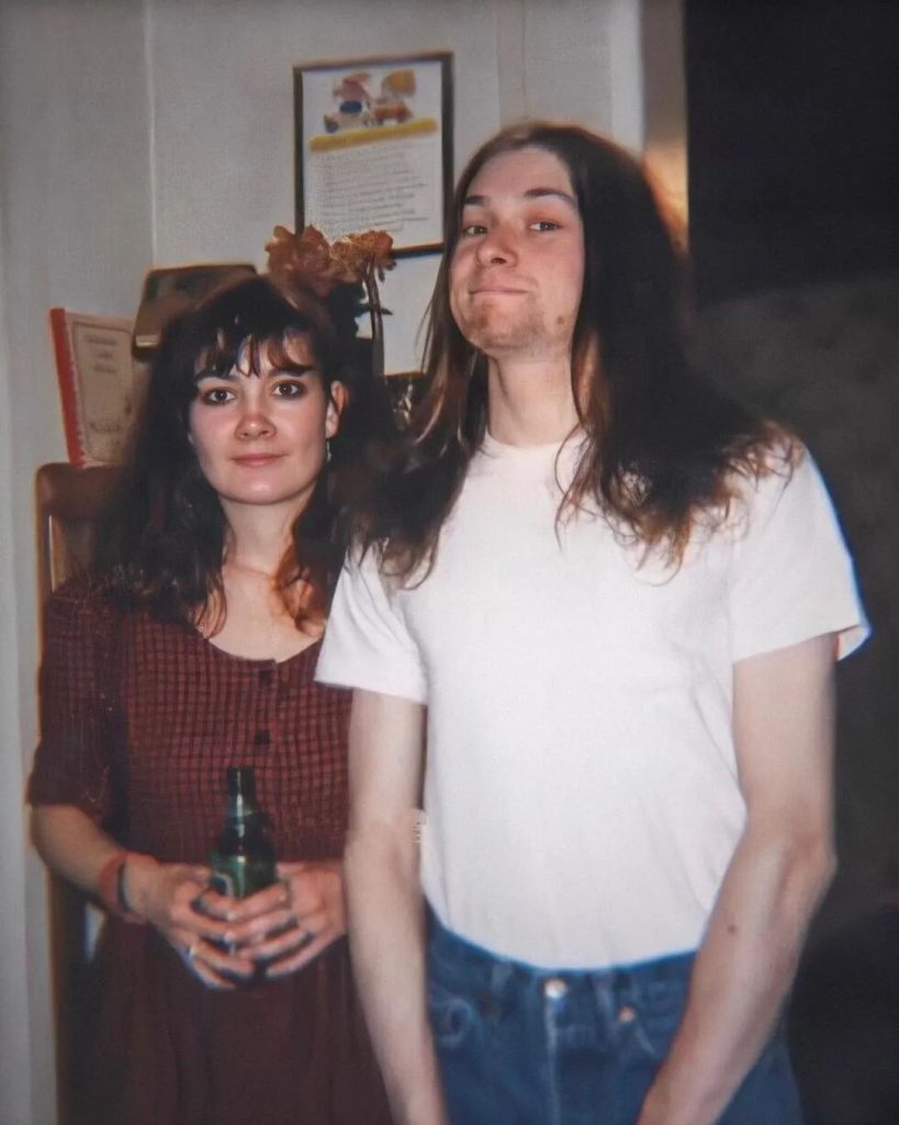 Tracy Marander and Kurt Cobain together during one of their three Christmas celebrations.
