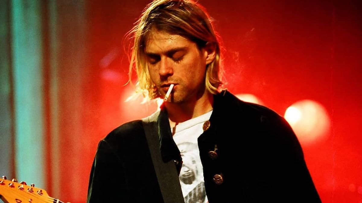 Wallpaper of Kurt Cobain, In Utero Tour.