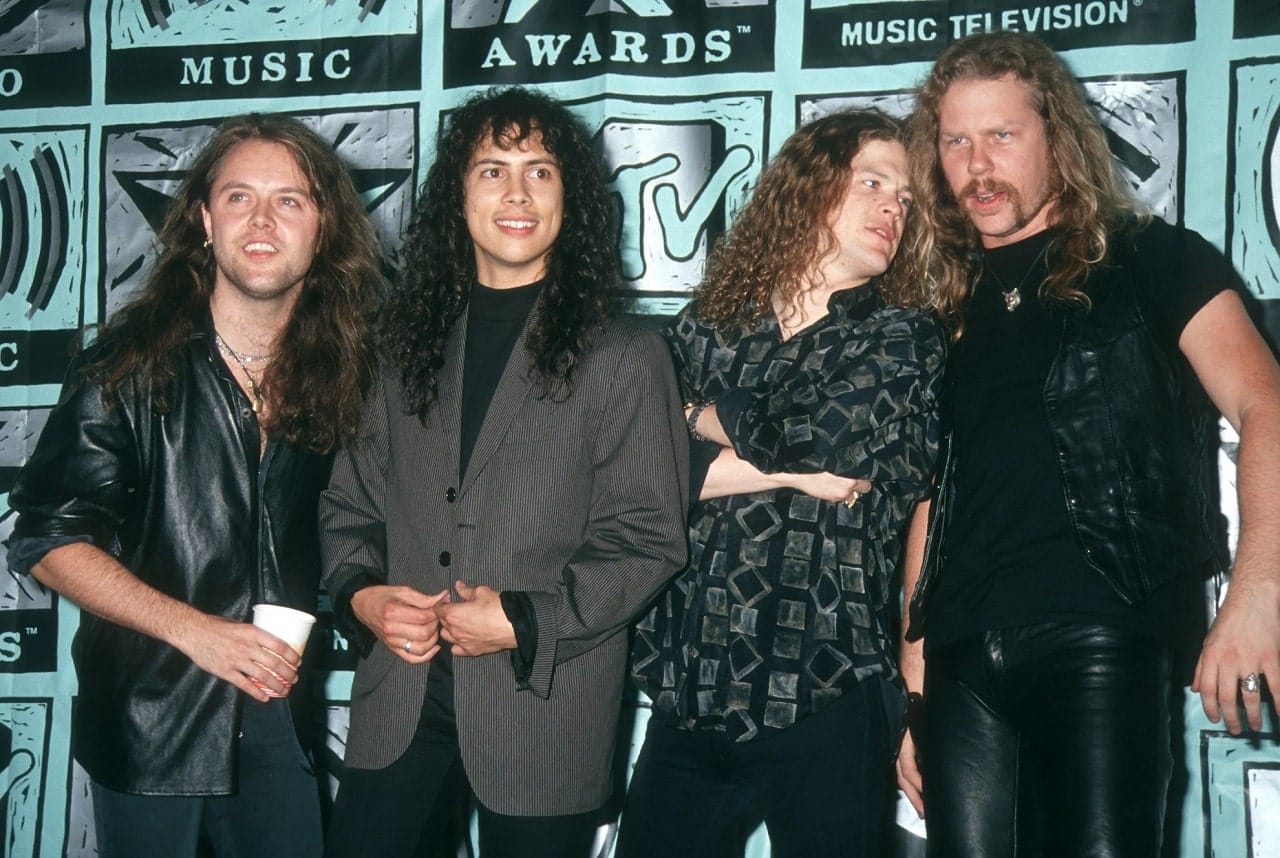 Metallica in 1991, at MTV Video Music Awards.