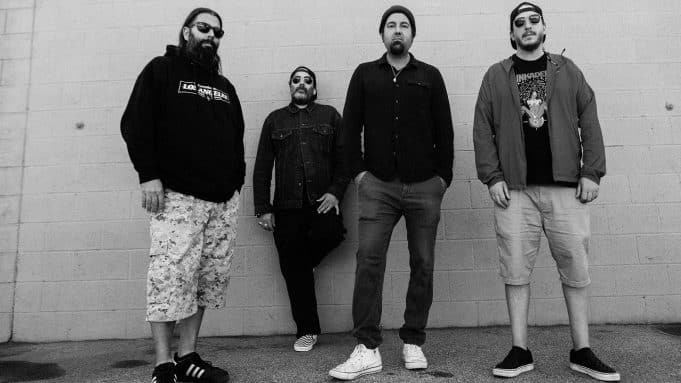 Deftones band black and white large wallpaper.