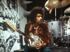 Jimi Hendrix at Hoepla Vitus Studio Holland 1967.