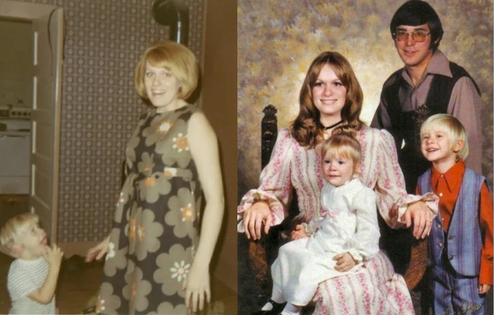 The Cobain family during Kurt’s early childhood, late ’60s to early ’70s.